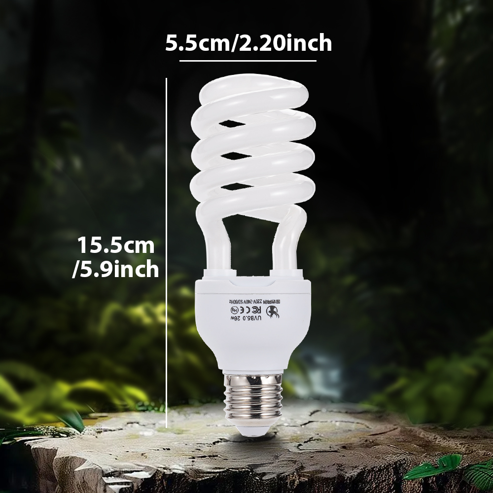 爬虫類用UVB電球26W5.0E27標準ソケット カルシウム - Calcium Powder Reptile のレビューと価格
