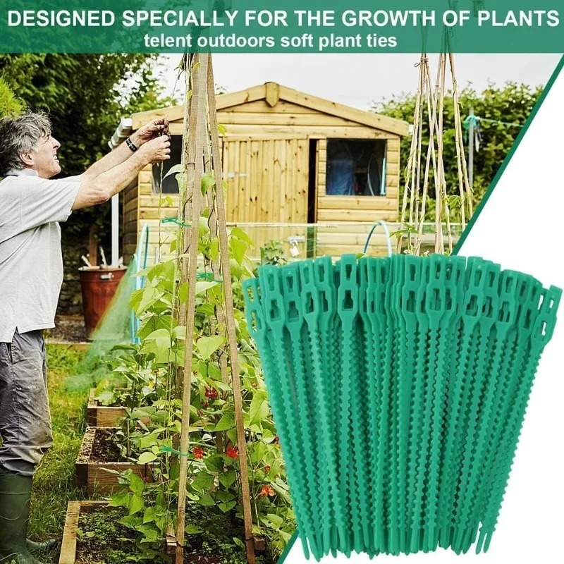 再利用可能な植物固定用ジップタイ、調整可能なセルフロックタイ - Vine Climbing Plastic のレビューと価格