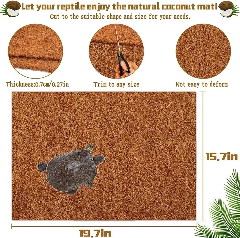 爬虫類用カーペット 天然ココナッツ繊維 コイアマット ペット - Substrate Coconut Fiber のレビューと価格