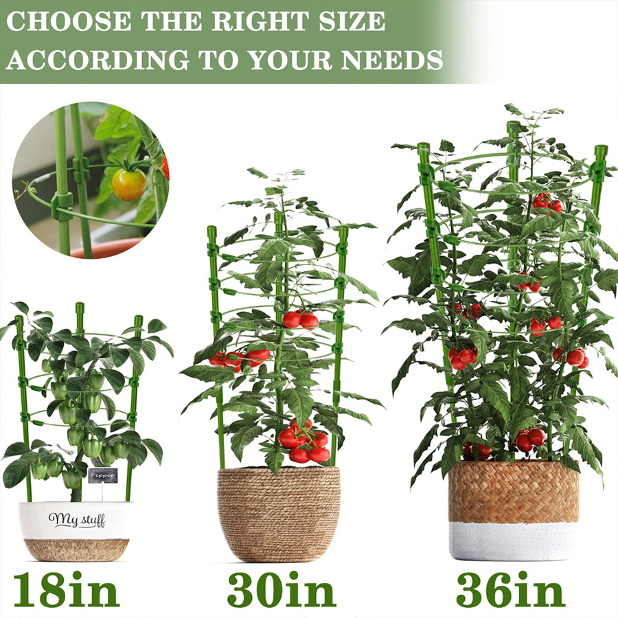 耐久性のある厚手のプラスチック製植物サポートケージ、調整可能 - Vine Climbing Plastic のレビューと価格