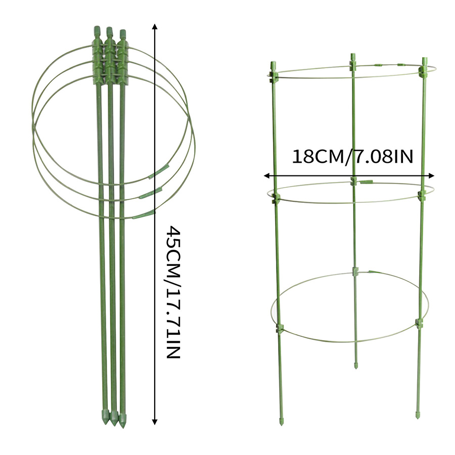 耐久性のある厚手のプラスチック製植物サポートケージ、調整可能 - Vine Climbing Plastic のレビューと価格