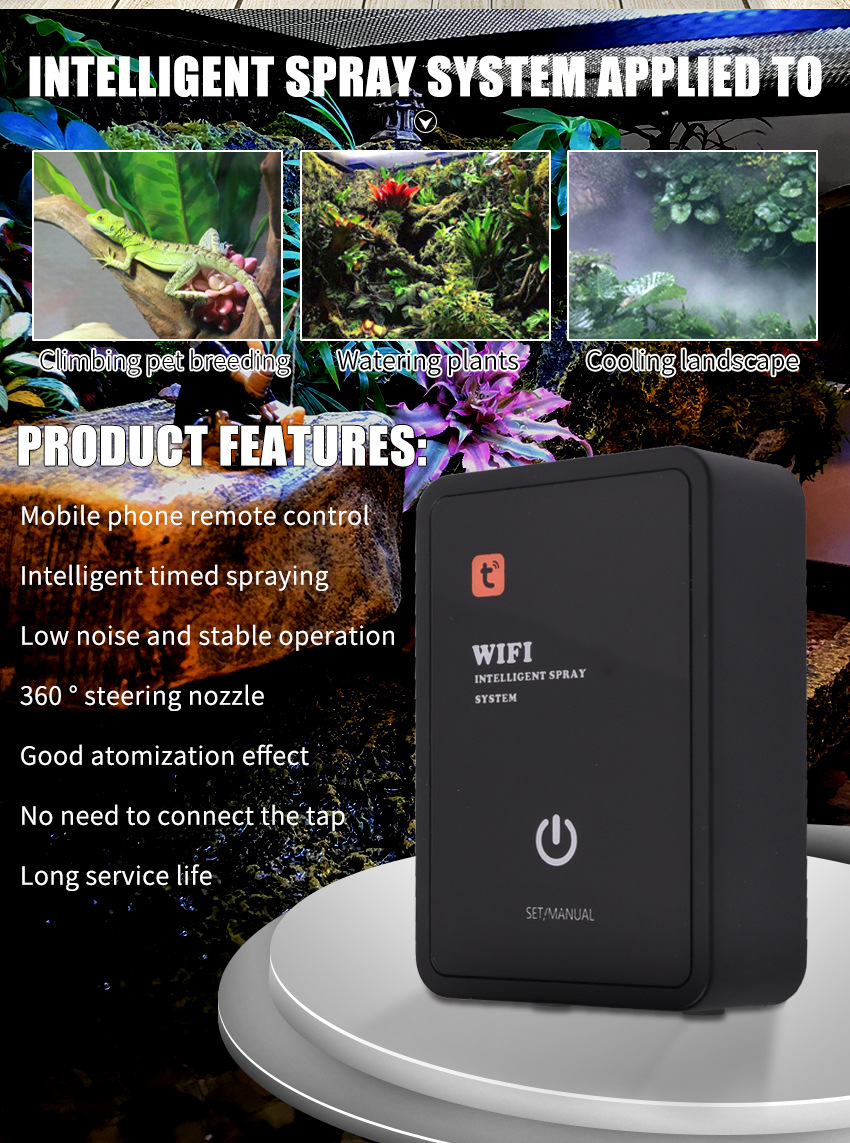 スマートWiFi爬虫類ミストシステム360 °   回転ノズ - Misting Nozzle Reptile のレビューと価格