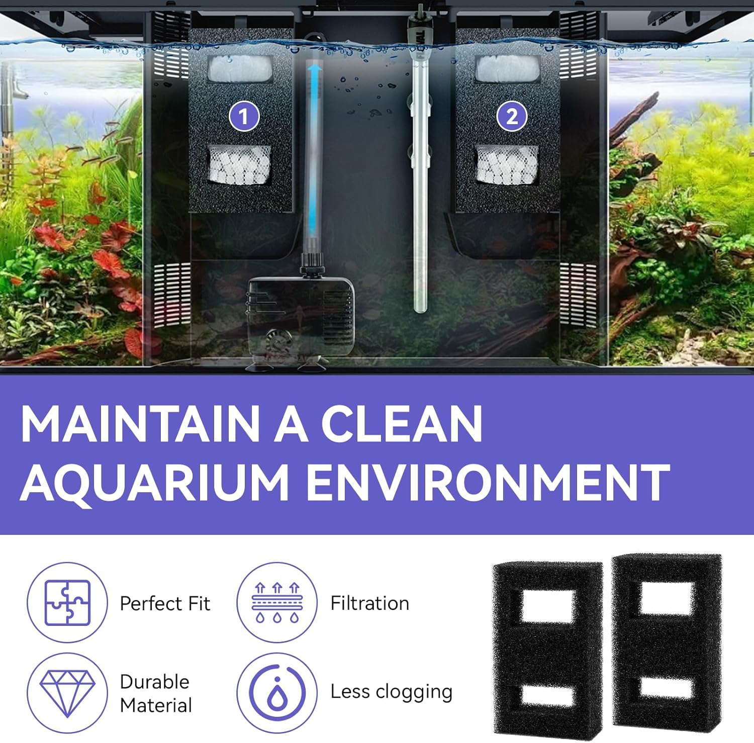 Fluval Spec水槽用互換フォームフィルターブロック、 - Fluval Aquarium Spec のレビューと価格