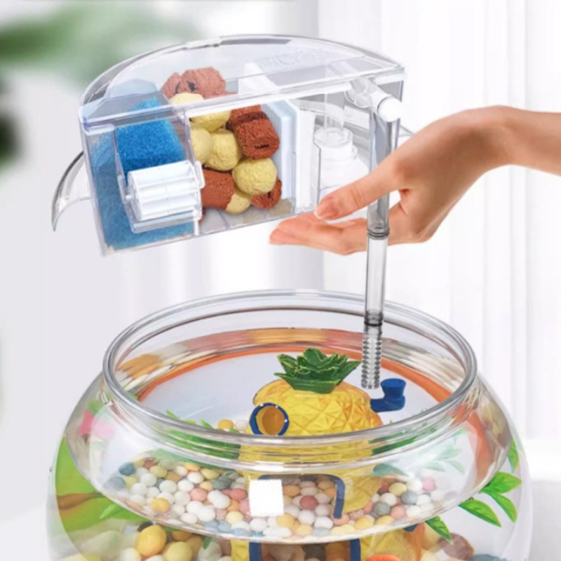ラウンド型水槽フィルター循環酸素化小型金魚鉢フィルター（ラン - Aquael Filter Fzn のレビューと価格