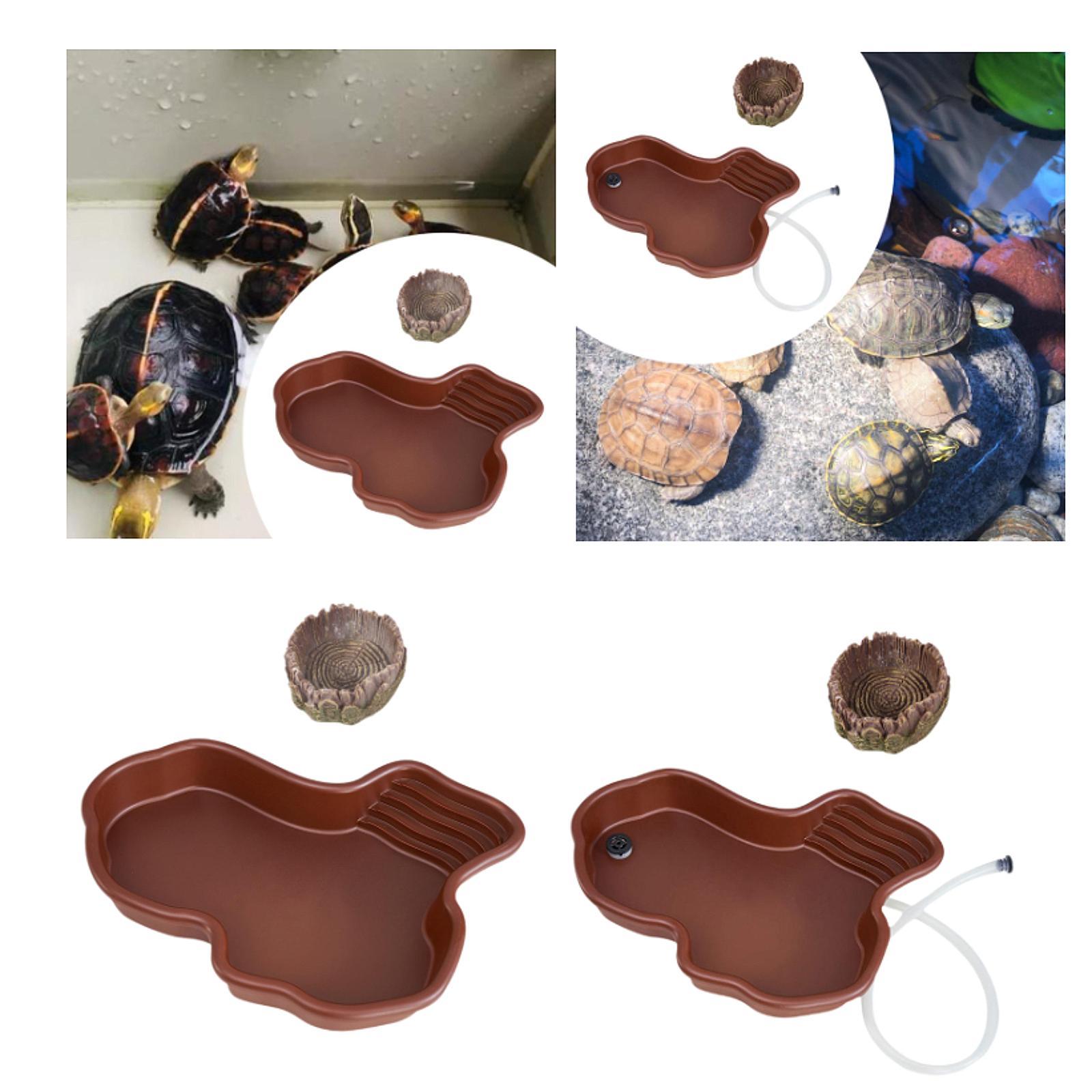 爬虫類の餌皿爬虫類の入浴プール、水族館の装飾、カメの水皿爬虫 - Water Dish Reptile のレビューと価格